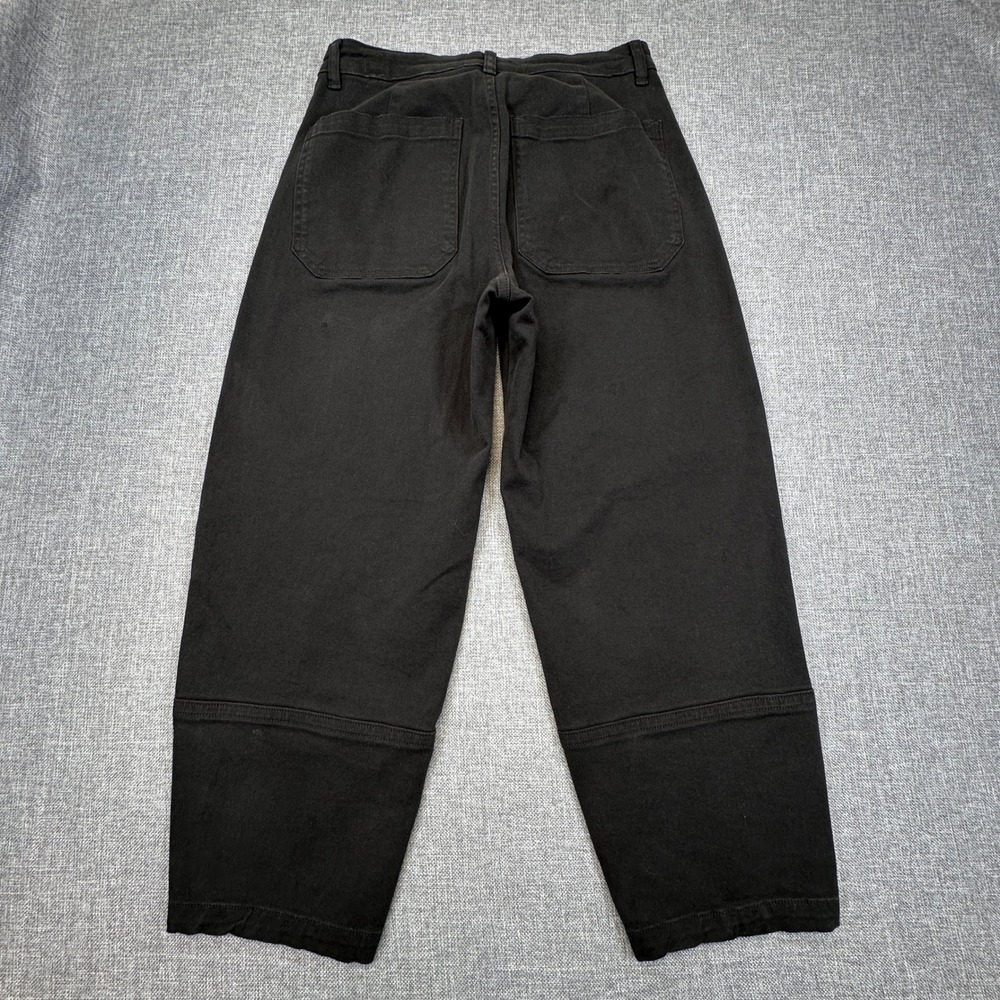 Everlane The Utility Barrel Pants Size 10R Washed Black High Rise Organic Cotton - Picture 4 of 13